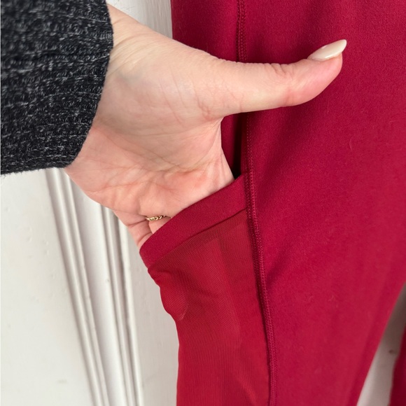 Fabletics PowerHold Maroon Leggings - Picture 3 of 6